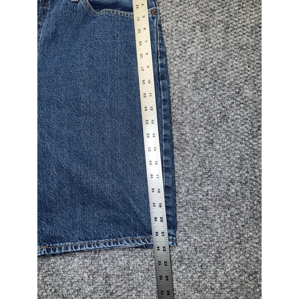 Levi's 505 Regular Fit Denim Shorts Men's Size 38 Dark Wash Jorts - Picture 7 of 9